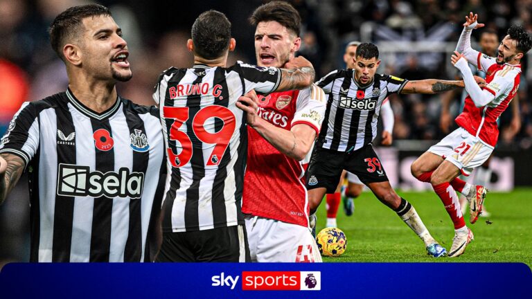 Bruno Guimaraes’ FIERY clashes against Rice and Arsenal!
