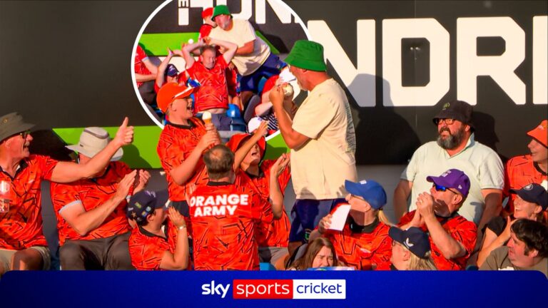 ‘IMPRESSIVE!’ | Commentators wowed by classy one-handed crowd catch!