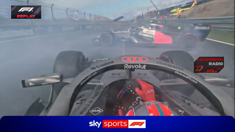 ‘It’s reflex!’ | Incredible pictures show Hulkenberg narrowly avoid team-mate!