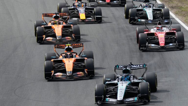 Dutch GP Sprint: Russell wins as Norris loses second to Leclerc late on LIVE!