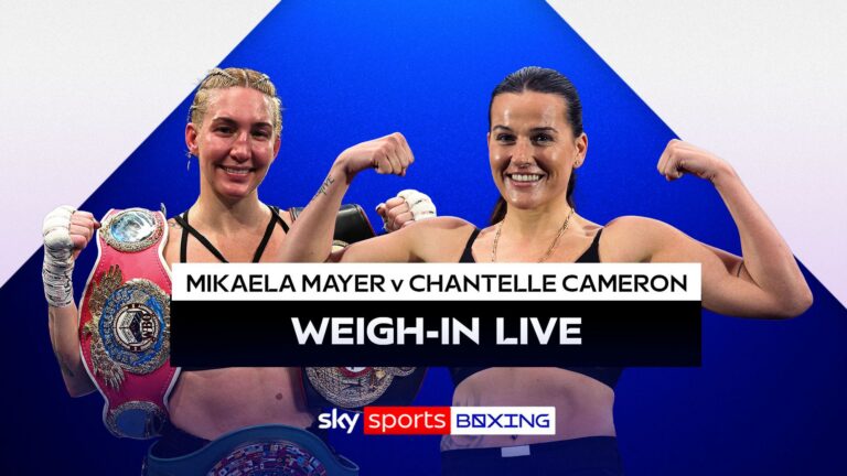 FREE STREAM: Mayer vs Cameron weigh-in ahead of world title fight!