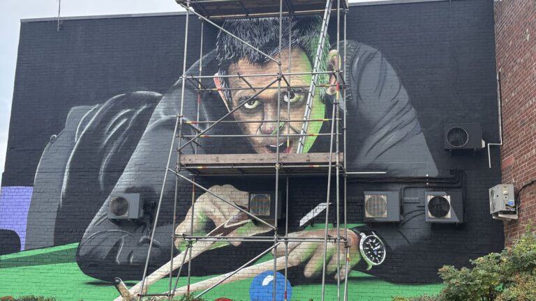 Scaffolding returns to site of viral O’Sullivan ‘zombie-like’ mural in Sheffield
