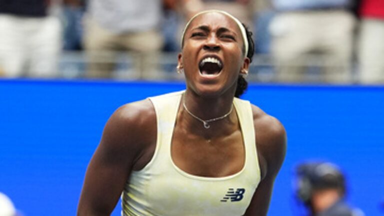 Gauff to face new world No 1 Rybakina in semis after incredible comeback