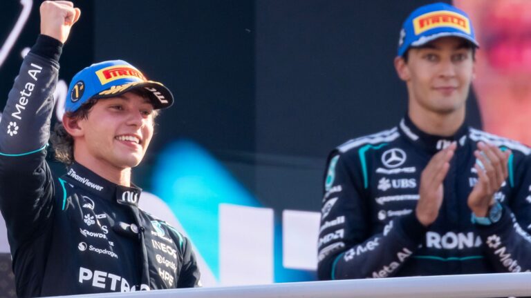 Brundle’s verdict on Antonelli fairytale, ‘bruised’ Russell and Ferrari ‘skirmish’