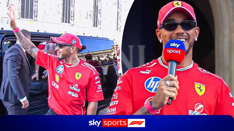 BIG crowds gather in Milan as Ferrari fans cheer for Hamilton & Leclerc!