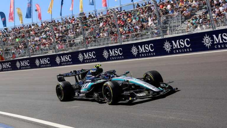 Antonelli sets pace as Lindblad suffers first F1 crash at challenging Madring