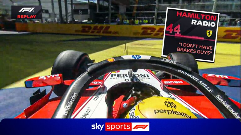Hamilton forced to retire after brake issue in Madrid