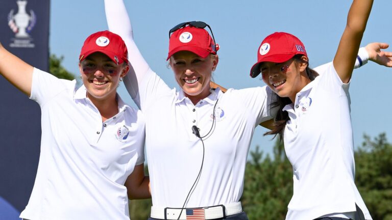 ‘Insanely talented’ USA build dominant Junior Solheim Cup lead over Europe